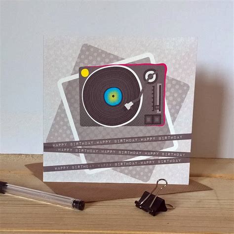 Birthday Dj Disk Vinyl Card By Allihopa