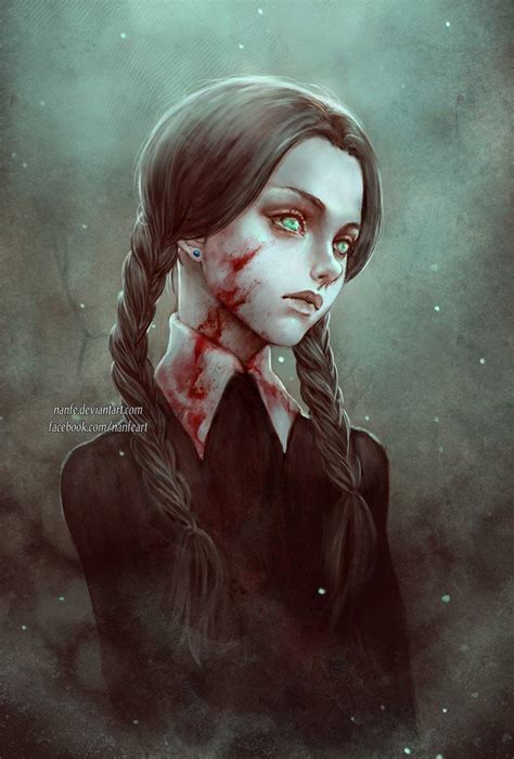 ArtStation - precious Wednesday, Nan Fe | Horror art, Creepy art ...