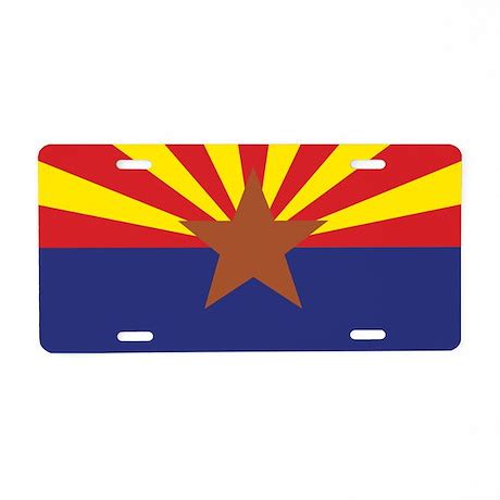 Arizona State Flag Aluminum License Plate by oesonline