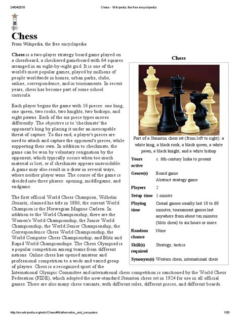 Chess - history | Chess | Chess Openings