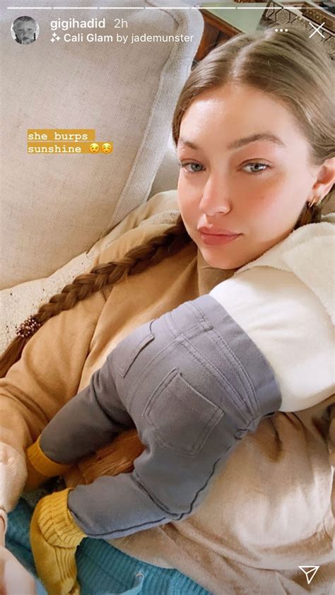 Gigi Hadid Shares Funny Burping Selfie With Beloved Newborn Daughter ...