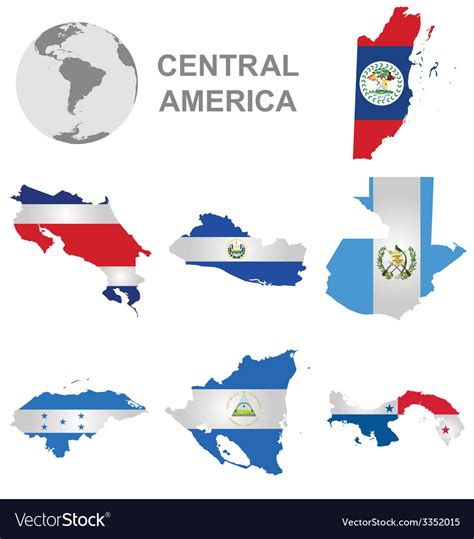 Central American Countries Royalty Free Vector Image