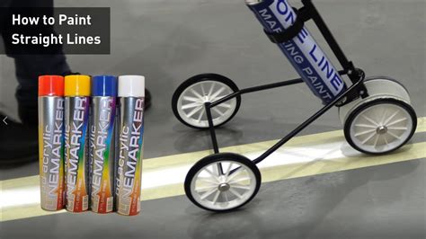 How To Use A Line Marker Spray Paint Kit And Draw Straight Lines - YouTube