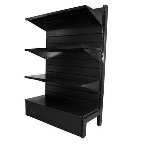 Black Slatwall Gondola Shelving Single Sided | Shelves For Shops