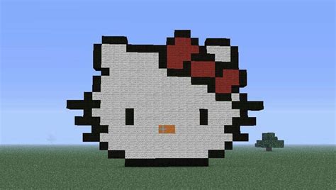 Hello Kitty in Minecraft | Hello kitty house, Minecraft pixel art, Hello kitty