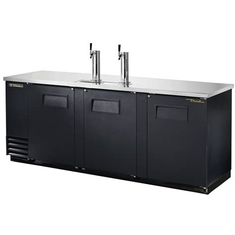 True TDD-4 | 4 Keg Kegerator - 90" Direct Draw Beer Dispenser with 2 Taps