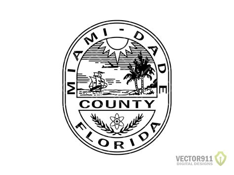 Miami Dade County Seal, Miami-dade County Florida Logo Digital Vector .ai, .svg, .png - Etsy