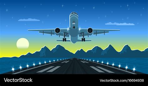 Plane taking off Royalty Free Vector Image - VectorStock