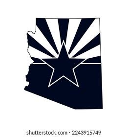 Map Arizona State Official Flag White Stock Vector (Royalty Free) 2243915749 | Shutterstock