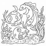 Seahorses Under Ocean Details coloring Pages seas And Oceans  sketch template