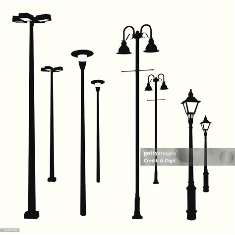 Lamp Posts Vector Silhouette High-Res Vector Graphic - Getty Images
