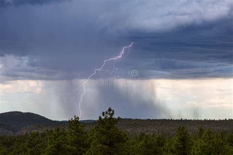 Thunderstorm Lightning Strike and Dark Clouds Stock Image - Image of ...