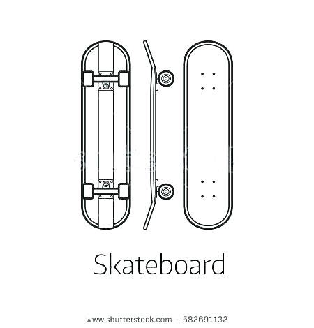 Skateboard Template Vector at Vectorified.com | Collection of ...