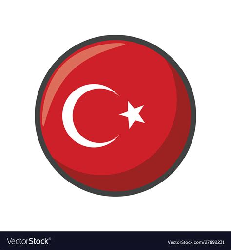 Isolated turkey flag icon block design Royalty Free Vector