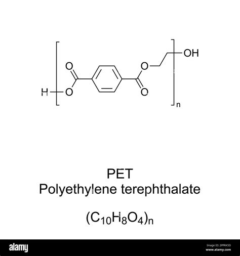 PET, Polyethylene terephthalate, chemical formula and structure Stock Vector Image & Art - Alamy