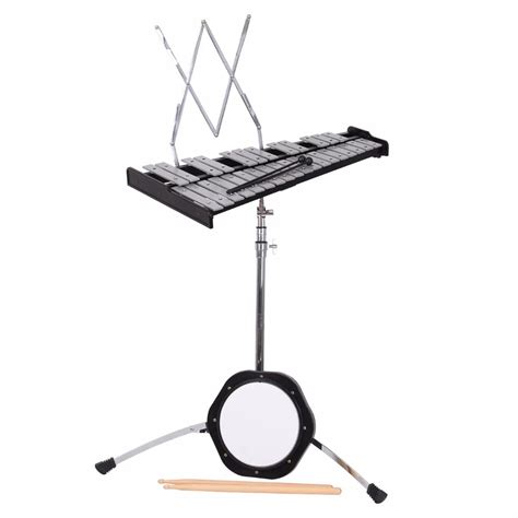 Ship from USA! Percussion Glockenspiel Bell Kit 30 Notes w/ Practice Pad +Mallets+Sticks+Stand ...