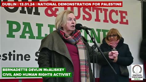 Bernadette Devlin McAliskey at the National Demonstration for Palestine (13.01.2024) - YouTube