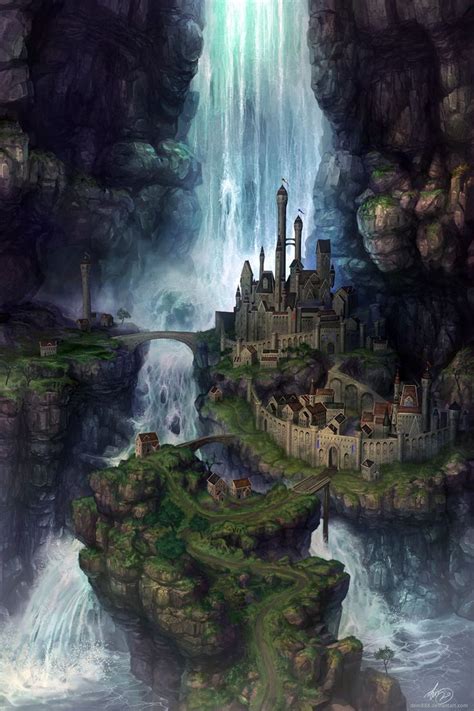 Pin by NewHeaven MC on Médiéval Fantasy | Fantasy landscape, Fantasy art landscapes, Fantasy castle