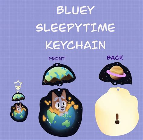 Bluey Bingo Heeler Sleepytime Keychain PREORDER - Etsy
