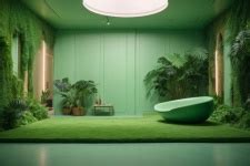 Cozy Interior On Light Green Colors Free Stock Photo - Public Domain Pictures