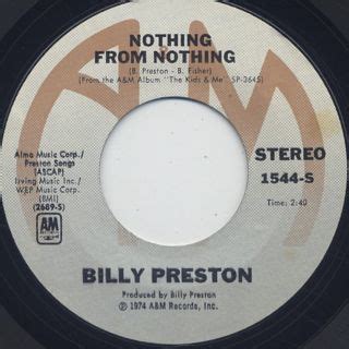 Billy Preston / Nothing From Nothing (7inch), A&M | 中古レコード通販 大阪 Root Down Records. 45