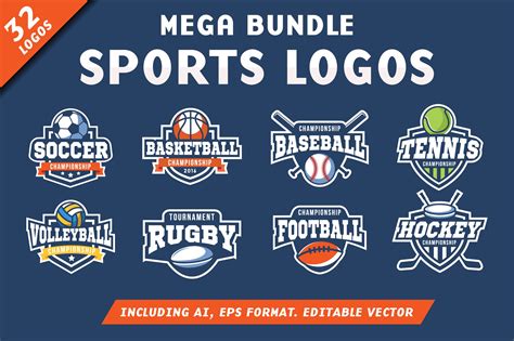 32 Sports Logos Bundle | Branding & Logo Templates ~ Creative Market