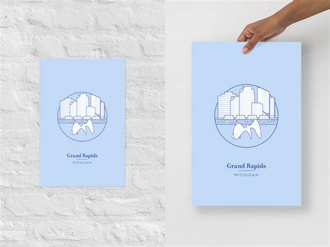 Grand Rapids Skyline Poster 01 by Derek Mohr on Dribbble