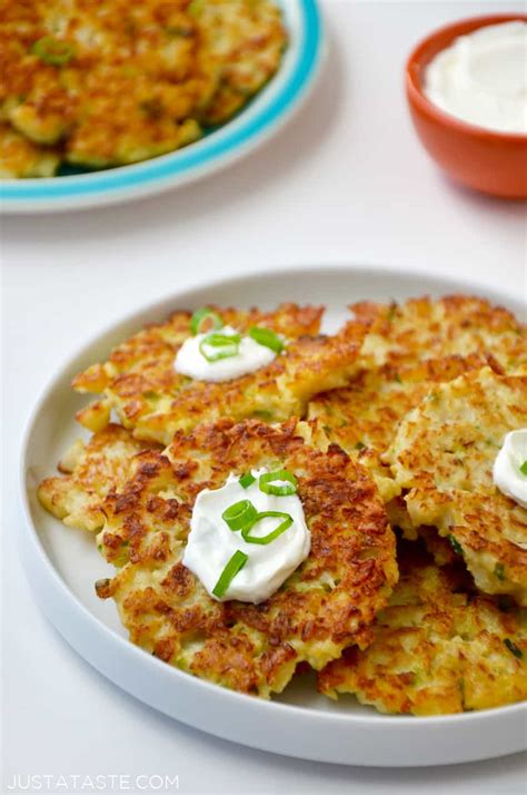 Healthy Cauliflower Fritters - Just a Taste