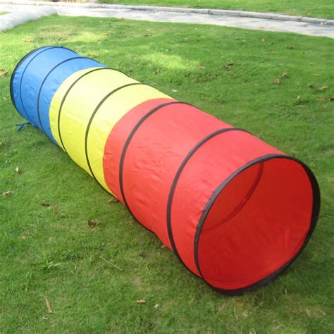 6 Foot Pop Up Crawling Tunnel Portable Foldable Toy For Children Tricolor Play Tent Tunnel ...