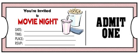 Free Printable Movie Tickets - ClipArt Best