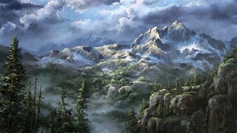 Have you ever wanted to paint a snowy mountain landscape? Learn how to create… | Mountain ...