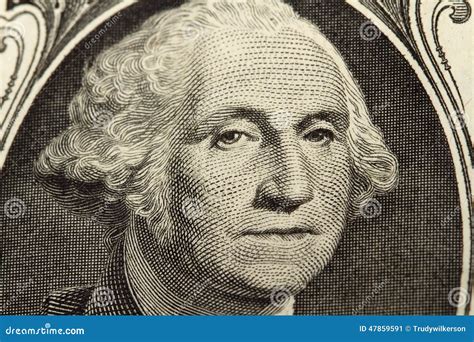 Closeup George Washington On Dollar Bill Royalty-Free Stock Photo ...