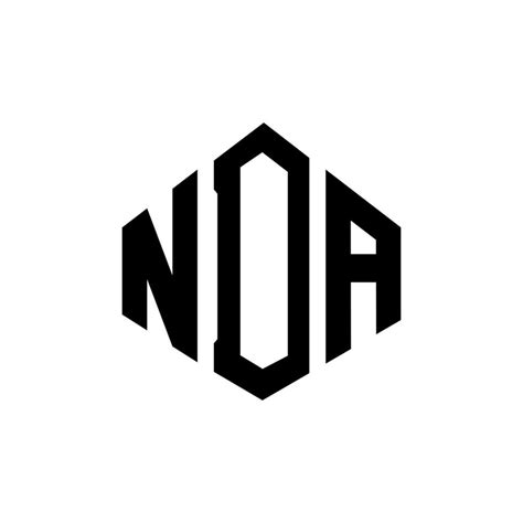 NDA letter logo design with polygon shape. NDA polygon and cube shape ...