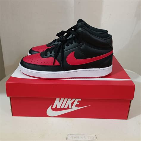 Nike Court Vision Mid Black/University Red-White Men' Shoes, Men's ...