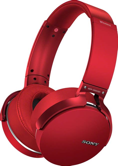 Best Buy: Sony XB950B1 Extra Bass Wireless Over-the-Ear Headphones Red ...