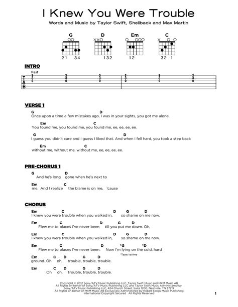 Taylor Swift Guitar Chords Easy