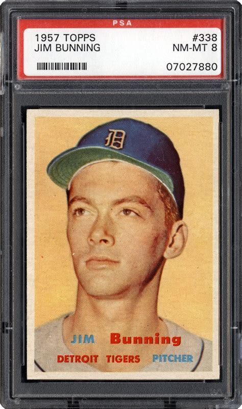 1957 Topps 338 Jim Bunning - Baseball Cards