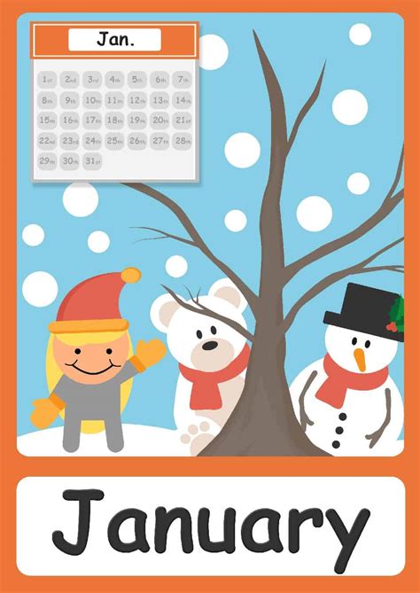 FREE Months of the year flashcards - Perfect for Kindergarten!