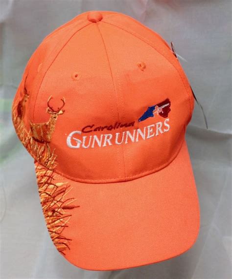 Blaze Orange Carolina Gunrunners Hunting Hat Wildlife Outdoor Apparel ...