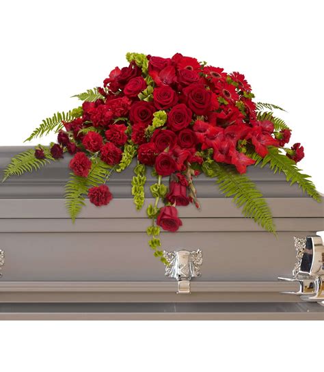 Red Rose Sanctuary Casket Spray | La Tulipe floral designs