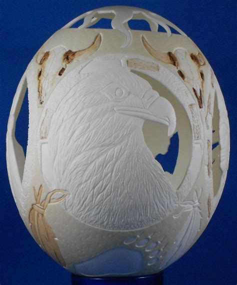 Carved Ostrich Egg Eagle Carved Eggs, Egg Art, Egg Shells, Ostrich, Eagles, Sculpture Art ...