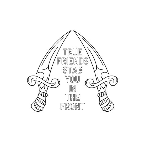 True Friends Stab You in the Front SVG Instant Download - Etsy