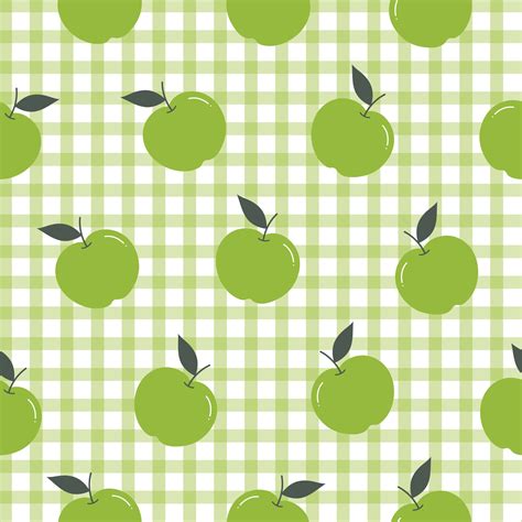 Green apple background Seamless pattern The pattern is randomly ...