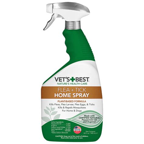 Vet's Best Flea and Tick Home Spray | Flea Treatment for Dogs and Home | Flea Killer with ...