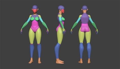 Stylized Female Basemesh 3D model | CGTrader