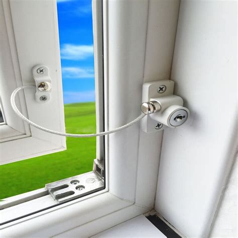 Window Security Chain Lock Sliding Security Limiter Lock Stop Door Restrictor Child Safety Anti ...