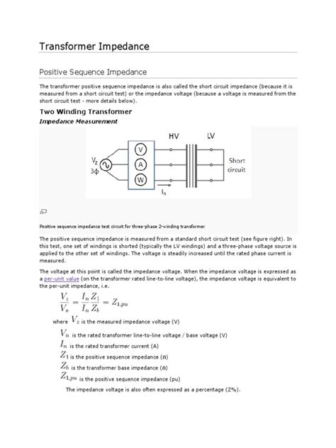 Transformer Impedance | Transformer | Electrical Impedance