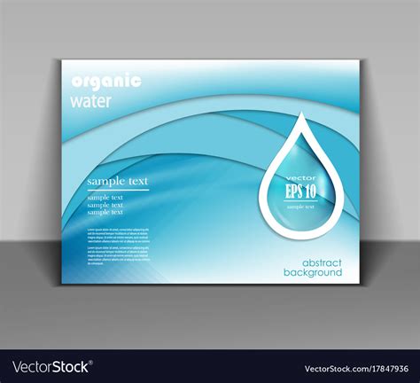 Water drop template Royalty Free Vector Image - VectorStock