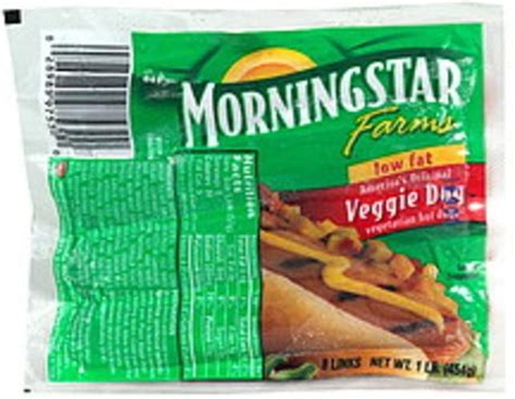 MorningStar Farms Vegetarian Hot Dog, Low Fat - 8 ea, Nutrition ...