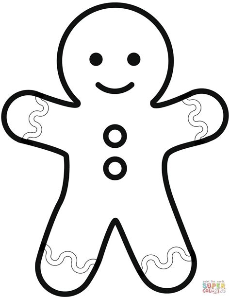 Simple Gingerbread Man coloring page | Free Printable Coloring Pages ...